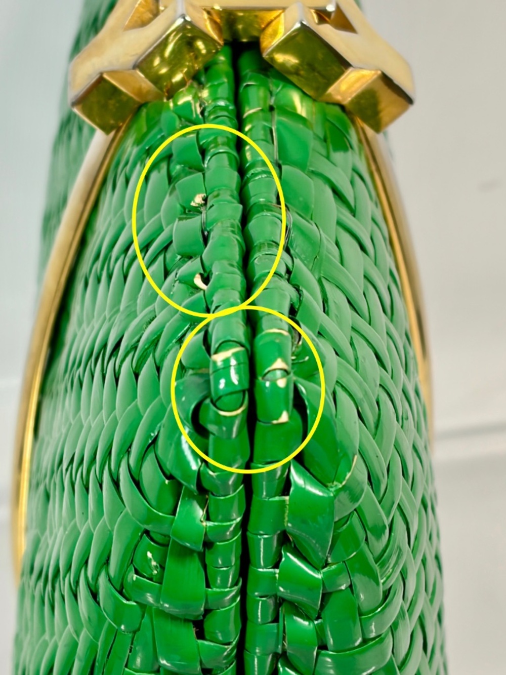 RODO Italy GREEN Wicker Clutch 60s 70s Designer Purse HTF Vintage Evening Italy - Picture 16 of 16